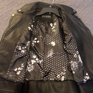 Black GUESS leather jacket size S/M